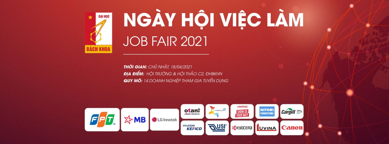 Job Fair 2021 – Ngày hội việc làm, hướng nghiệp tại Trường ĐH Bách khoa Hà Nội